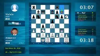 Chess Game Analysis: Arwan13 - Xlxlxlx : 1-0 (By ChessFriends.com)