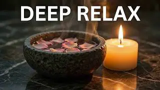Spa Music • 1 Hour • Stone Bowl, Rose Petals & Candlelight