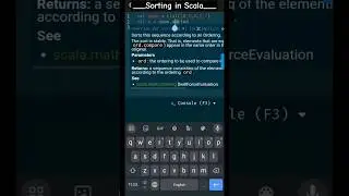 Sorting in Scala 🔥 #scala #youtubeshorts #youtube #viral #trending #sorts #video #love