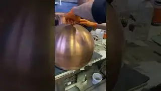Патина на медной крыше. Декорирование меди химическим способом.