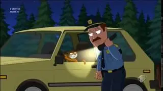 Gatto al volante e posto di blocco - Family guy