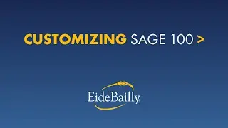 Sage 100 Customizations