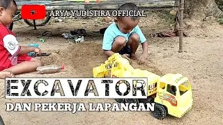 EXCAVATOR DAN PEKERJA LAPANGAN