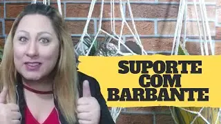 SUPORTE PARA VASOS FEITO COM  BARBANTE