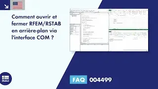 [EN] [FR] FAQ 004499 | Comment puis-je ouvrir et fermer RFEM/RSTAB en arrière-plan via le COM...