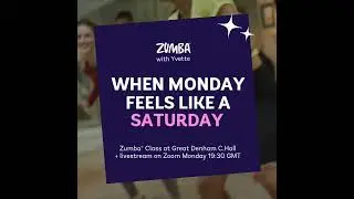 Booking required: https://bookwhen.com/yvettewooding #zumbaclass #mondaymotivation