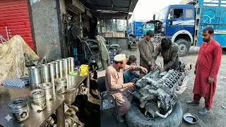 Ingenious Afghan Mechanic Rebuilding a Destroyed German V10 Engine