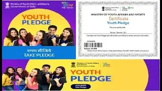 Youth Pledge | Pledge Certificate Download By Gov't | Pledge.mygov.in
