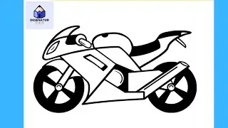 Cum Să Desenezi O MOTOCICLETA De Curse | Usor Pas cu Pas Tutorial pentru Incepatori