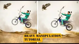 dirt bike stunt photo editing | dirt bike stunt concept tutorial  | in hindi