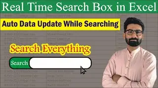 How to Make Search Bar in Excel | Magical Real Time Search Box