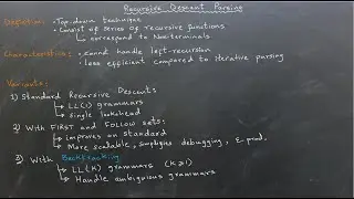Compilers: Learn Recursive Descent Parsing with Code Walkthrough