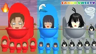 Yuta Jadi Skibidi Toilet Api 🔥 Mio Jadi Skibidi Toilet Air 💧Celine Skibidi Toilet Angin 🌪 | Sakura