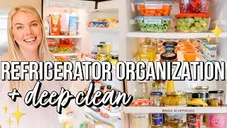 REFRIGERATOR ORGANIZATION TIPS | FRIDGE CLEAN + DECLUTTER | CLEAN WITH ME 2021