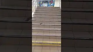 Фитнес на бегу. Лестница в магазине