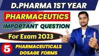 Pharmaceutics Chapter-5 (Pharmaceuticals Dosage Forms) । Pharmaceutics Imp. Question for Exam 2023