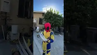 DEADPOOL “borrows” WOLVERINES SUIT #marvel #deadpool #deadpoolmovie #deadpool3 #wolverine