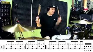 Тря дня дождя "Отпускай" (Drum cover/Барабанные ноты)