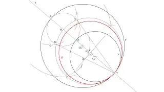 How to Draw the Mid-Circle of 2 given Circles internally tangent to each other (Inversive Geometry)