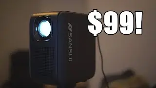 This SANSUI Portable Projector has WiFi, Bluetooth, and Built-in apps!
