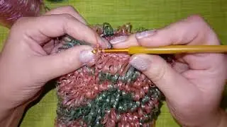 Смотрите, вяжется мочалка Камуфляж 🧶