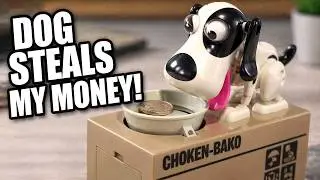 Animated Cartoon Dog Piggy Bank!