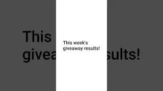 This week's giveaway results! #widgetable #giveaway #fyp