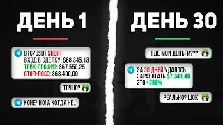 30 дней ТОРГОВАЛ по СИГНАЛАМ из ТЕЛЕГРАМ каналов