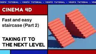 Easily add details to our staircase! And render in Redshift (Part 2)
