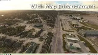 MSFS Map Enhancement | Roads texture in stock MSFS 2020 in comparison with MSFS Map Enhancement