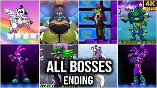 FNAF: The Movie: The Game - All Boss Fights + Ending - (4K60fps)