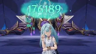 Idol grandma Faruzan hitting 176,189 damage with f2p weapon [Genshin Impact]
