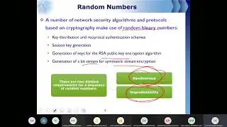 Ch8 part1 Random Bit Generation and Stream Ciphers