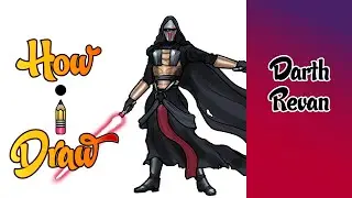 How I Draw DARTH REVAN SITH LORD from STAR WARS KNIGHTS of the OLD REPUBLIC how to draw darth revan