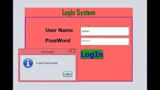 LogIn Form System With validation In Java using Netbeans