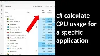 c# calculate CPU usage for a specific application