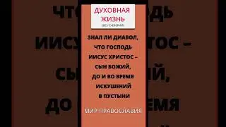 Знал ли диавол, что Господь Иисус Христос – Сын Божий, до и во время искушений в пустыни