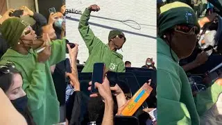 TRAVIS SCOTT & HIS FANS AT A POP UP IN FAIRFAX DISTRICT