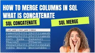 SQL Concatenate Function  | SQL Concat  | SQL Merge columns