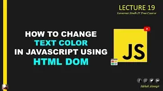 How to Change Text Color in Javascript Using Onclick