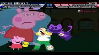 MUGEN Fight - Homer Simpson and Catnap vs. Peppa Pig