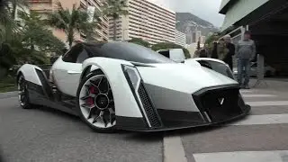 VANDA DENDROBIUM on the road in Monaco | 200mph electric hypercar | Top Marques 2017