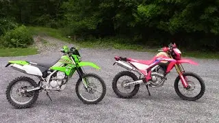 KLX 300 vs. CRF 300L timed woods loop!