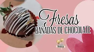 Fresas cubiertas de chocolate/Paso a paso frutillas con chocolate/Sorpresa san valentin #tutorial 