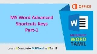 MS Word Advanced Shortcut Keys Part-1 | Tamil