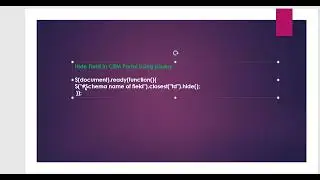 How to Hide Field in MS CRM Portal