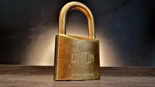 Old brass Union padlock picked and discussed