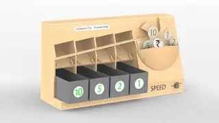 Coin sorting machine animation in solidworks