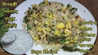 নীল ষষ্ঠী স্পেশাল ঝরঝরে সাবুর খিচুড়ি রেসিপি||Sabudana Khichdi||Sago Recipe||Sabudana Bengali Recipe