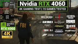 Nvidia RTX 4060 4K Gaming Test in 15 Games
